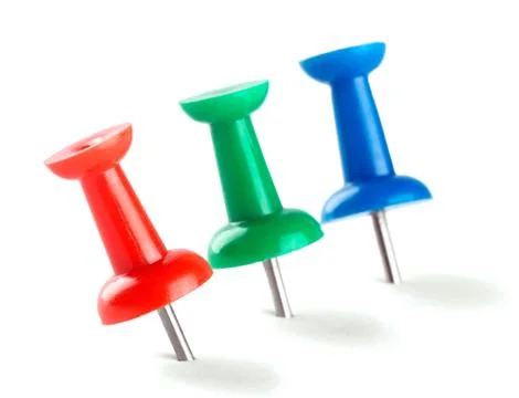 Multicolored pins Stock Photos
