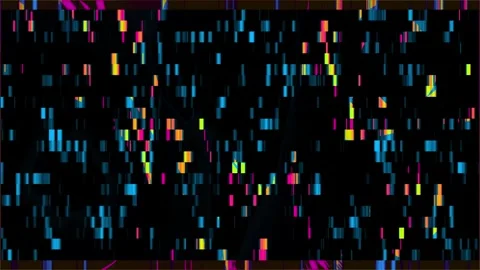 Multicolored pixels loop animation. Stock Footage 243767615