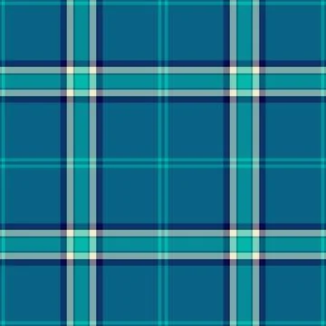 Multicolored plaid seamless background, patterned fabric check pattern. Blu.. Stock Illustration