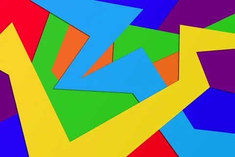 Multicolored planes in any configuration. Illustrazione stock