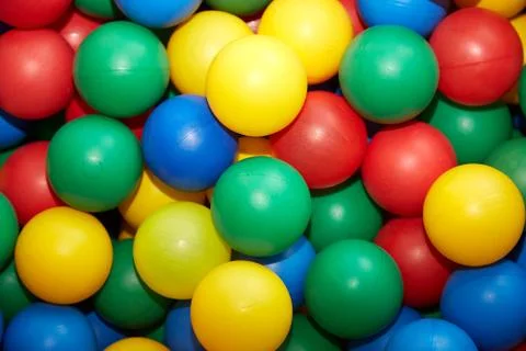 Multicolored plastic balls Stock Photos