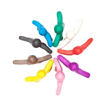 Multicolored plasticine human figures Stock Photos