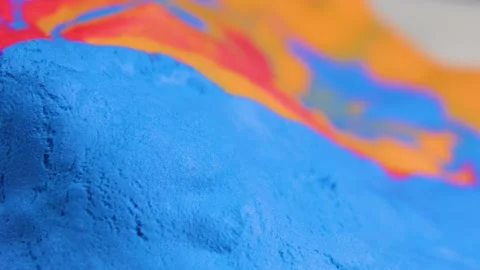 Multicolored plasticine rotates close up view, Stock Footage 196697830