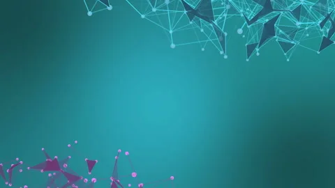 Multicolored plexus structure. dynamical figures. motion of bound particles Stock Footage 86994680
