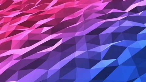 Multicolored Polygons Low Poly Seamless Looping Motion Background 4K Full HD Stock Footage