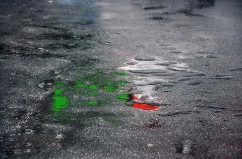 Multicolored puddles Stock Photos