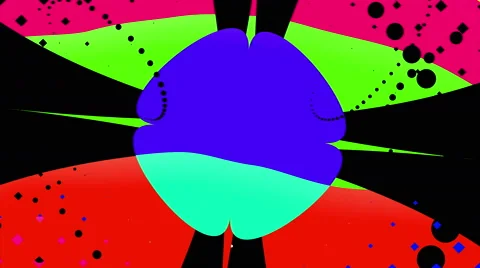 Multicolored pulsating flower Stock Footage 63504549