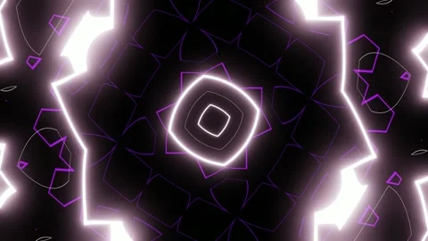 A multicolored pulsating kaleidoscope. Bright looping animation 動画素材 195107787