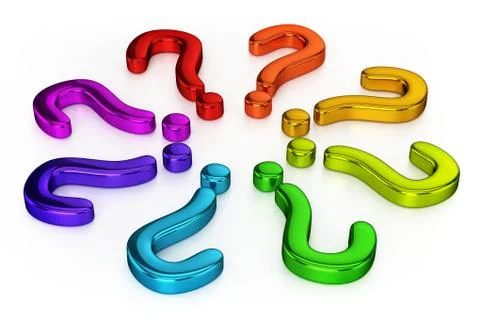 Multicolored Question Points Stock Illustration