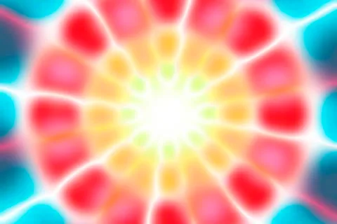 Multicolored radial circle light pattern Stock Photos