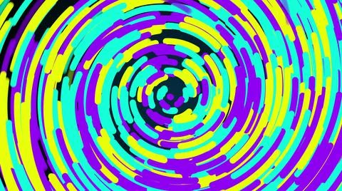 Multicolored radial lines, computer generated. 3d rendering abstract background. 스톡 일러스트