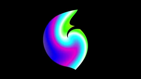 Multicolored rainbow liquid vortex spinning and growing into a vibrant sphere Видео 332879827