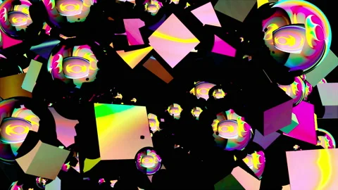 Multicolored random cubes filling the screen, computer generated. 3d rendering Video stock 148148334