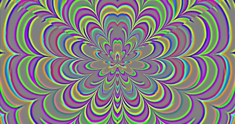 Multicolored rays of light form a floral pattern Stock Footage 249743791