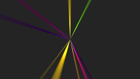 Multicolored rays shine on the black sky Stock Footage 106610419