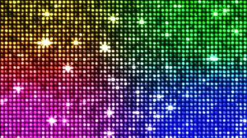 Multicolored reflections and LED star flashes illustration Stock Illustration