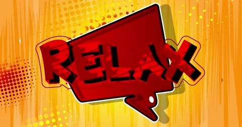 Multicolored Relax Comic Book Word Stock Footage 171949810