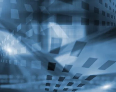 Multicolored repeating geometric pattern in bright blue color for design Stock Photos