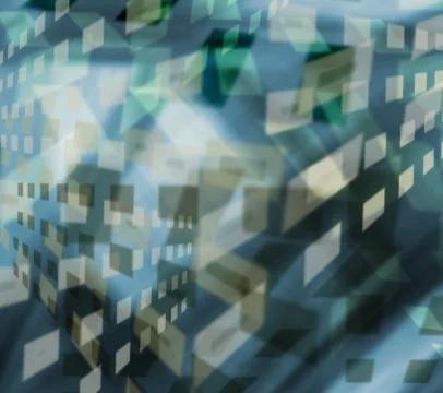 Multicolored repeating geometric pattern in bright blue color for design Foto stock