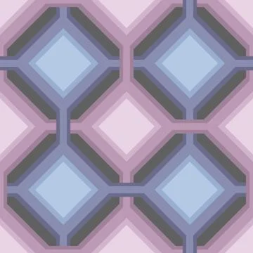 Multicolored rhombuses seamless pattern in retro style Stock Illustration