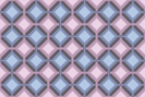 Multicolored rhombuses seamless pattern in retro style Stock Illustration