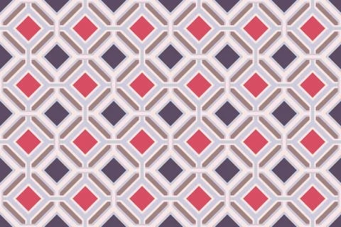 Multicolored rhombuses seamless pattern in retro style Stock Illustration