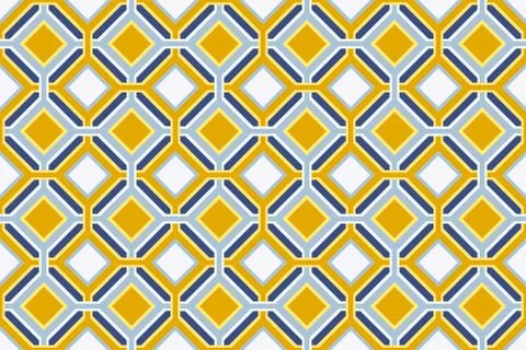 Multicolored rhombuses seamless pattern in retro style Illustrazione stock