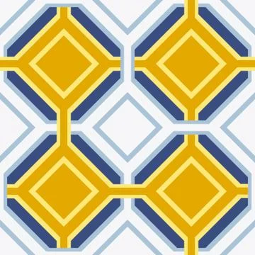 Multicolored rhombuses seamless pattern in retro style Stock Illustration