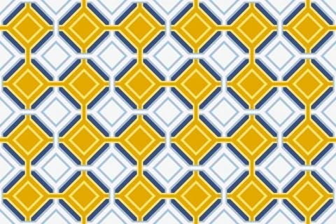 Multicolored rhombuses seamless pattern in retro style Stock Illustration