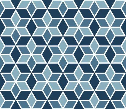 Multicolored rhombuses seamless pattern in retro style Stock Illustration