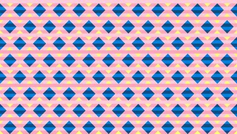 Multicolored rhombuses seamless pattern in retro style Stock Illustration