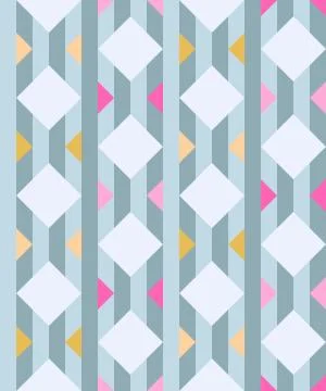 Multicolored rhombuses seamless pattern in retro style Stock Illustration