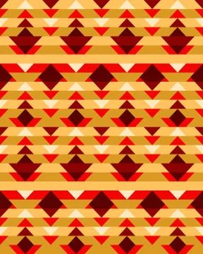 Multicolored rhombuses seamless pattern in retro style Stock Illustration