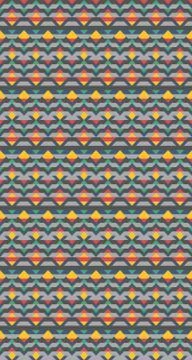 Multicolored rhombuses seamless pattern in retro style Stock Illustration
