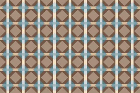 Multicolored rhombuses seamless pattern in retro style Stock Illustration