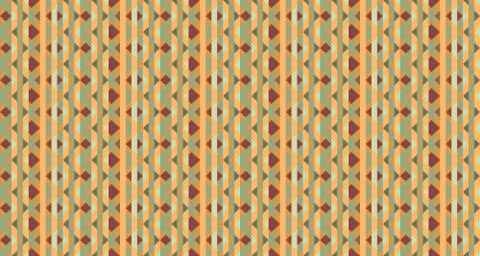 Multicolored rhombuses seamless pattern in retro style Stock Illustration