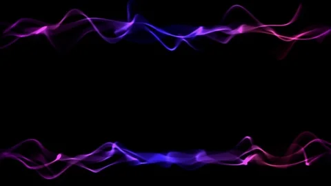 Multicolored Ribbons in Wavy Motion 動画素材 88066202