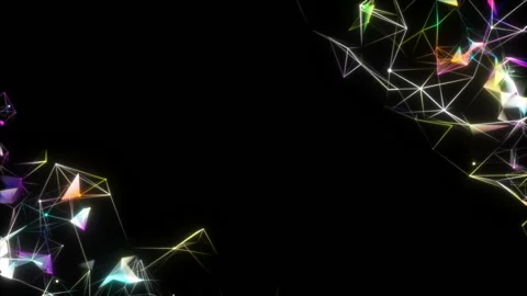 Multicolored rotating threads.Beautiful 3d animation of the Global Digital Stock Footage 103183903