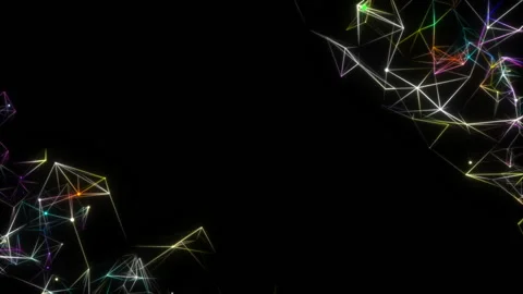 Multicolored rotating threads.Growing global network and data connections. You Stock Footage 103183589