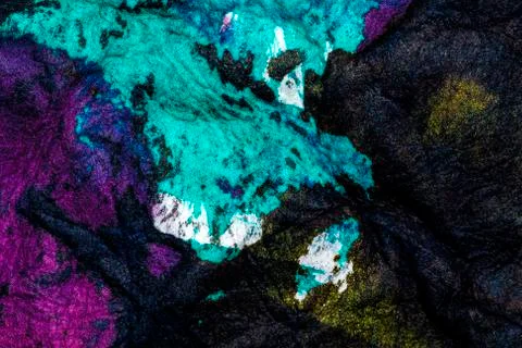 Multicolored rough paper surface macro close up Stock Photos