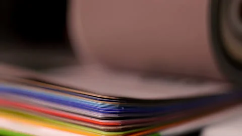 Multicolored samples of polyvinyl chloride 库存影片 232847614