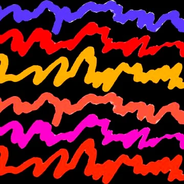 Multicolored Scribble Abstract Pattern Illustrazione stock