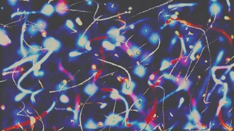 Multicolored scribbled pencil glow crayon lines stopmotion animation on black Stock Footage 323793902