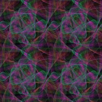 Multicolored seamless fractal pattern design Stock Illustration