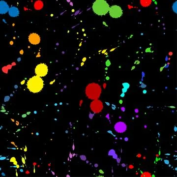 Multicolored seamless pattern of splashes 스톡 일러스트