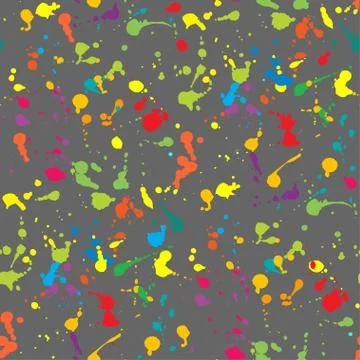 Multicolored seamless pattern of splashes 스톡 일러스트
