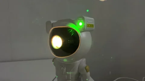 Multicolored shades of light rays. Ceiling with lighting fixtures on the dance Stockbeeldmateriaal 236680973