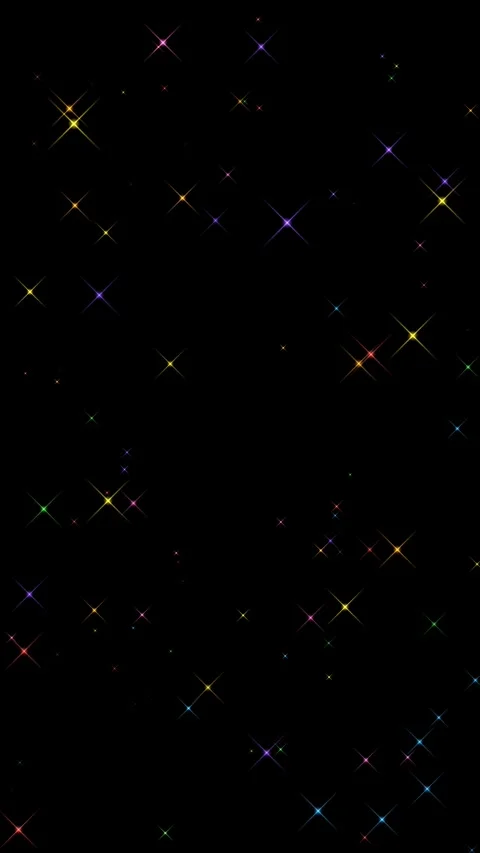 Multicolored shining particles and sparks on black background Stock Footage 339081125