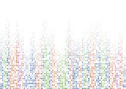 Multicolored shiny sparkling halftone dots abstract futuristic background Stock Illustration