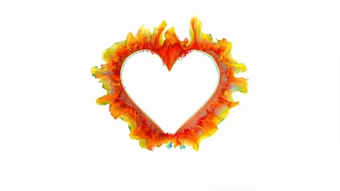 Multicolored shockwave heart shaped Valentine's Day burst copy space 60 fps Stock Footage 120653672